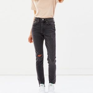 levi's 501 skinny well worn black